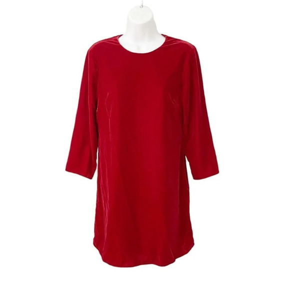 NWT & Other Stories Red Velvet A-Line Open Back Mini Party Dress size 2 - Picture 2 of 9